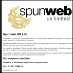 Screen shot of the Spunweb (UK) Ltd website.