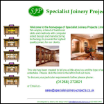 Screen shot of the Specialist Joinery Projects Ltd website.