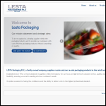 Screen shot of the Lesta Packaging plc website.
