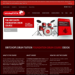 Screen shot of the Britchops Drum Tuition website.
