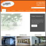 Screen shot of the Polysec Coldrooms Ltd website.