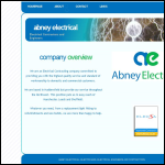 Screen shot of the Abney Electrical website.