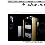 Screen shot of the Amadeus Audio website.
