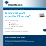 Screen shot of the Bay Telecom Ltd website.