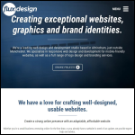 Screen shot of the Flux Design website.