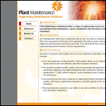 Screen shot of the Plant Maintenance Ltd website.
