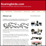 Screen shot of the Scaringbirds Com Ltd website.