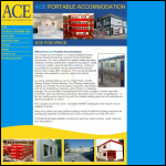 Screen shot of the Ace Portable Accommodation website.