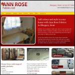 Screen shot of the Ann Rose Fabrics Ltd website.