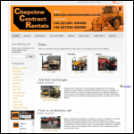 Screen shot of the Chepstow Contract Rentals Ltd website.
