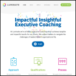 Screen shot of the Luminate Life Coaching website.