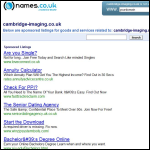 Screen shot of the Cambridge Computed Imaging Ltd website.