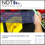 Screen shot of the NDT Maincal Ltd website.