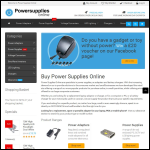 Screen shot of the PowerSupplies Online website.