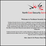 Screen shot of the North East Security Services website.