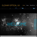 Screen shot of the Oldham Optical Uk website.