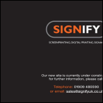 Screen shot of the Signify Signmakers & Screenprinting Ltd website.