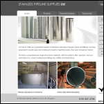 Screen shot of the Stainless Pipeline Supplies Ltd website.