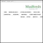 Screen shot of the Mudfords Ltd website.