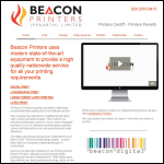 Screen shot of the Beacon Printers (Penarth) Ltd website.