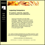 Screen shot of the Lapwing Computers website.