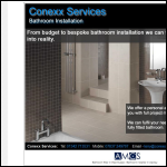 Screen shot of the Conexx Services website.