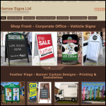 Screen shot of the Harrow Signs Ltd website.