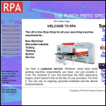 Screen shot of the RPA Ltd website.
