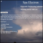 Screen shot of the Spa Electron website.