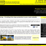 Screen shot of the Preston Fencing Services website.