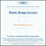Screen shot of the Plastic Design Services website.