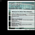 Screen shot of the Silver Recruitment Ltd website.