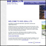 Screen shot of the S G E (Seal) Ltd website.