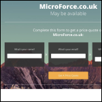 Screen shot of the Microforce website.