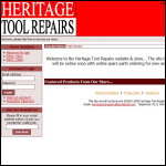 Screen shot of the Heritage Tool Repairs website.