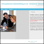 Screen shot of the Grosvenor Telemarketing website.