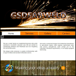Screen shot of the Gsd Fabrication/welders website.