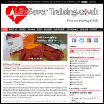 Screen shot of the LifeSaver Training website.