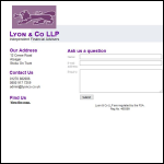 Screen shot of the Lyon & Co LLP website.