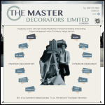 Screen shot of the Master Decorators Ltd website.