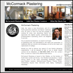 Screen shot of the McCormack Plastering Services website.