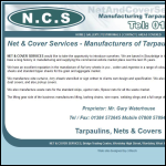Screen shot of the Net & Cover Services website.