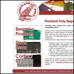 Screen shot of the Portland Poly Bag Supplies Ltd website.