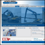 Screen shot of the Kocurek Excavators Ltd website.