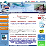 Screen shot of the Dynamic Computers website.