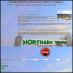 Screen shot of the Northern Vending Ltd website.