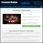 Screen shot of the Pyromania Displays Ltd website.