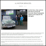 Screen shot of the A.J. Motor Services website.