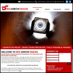 Screen shot of the Red Arrow Drains website.