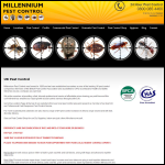 Screen shot of the Millennium Pest Control website.